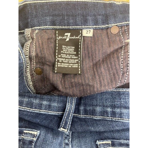 Women's 7 Seven for all mankind crop flare denim jeans size 27 - Picture 13 of 13